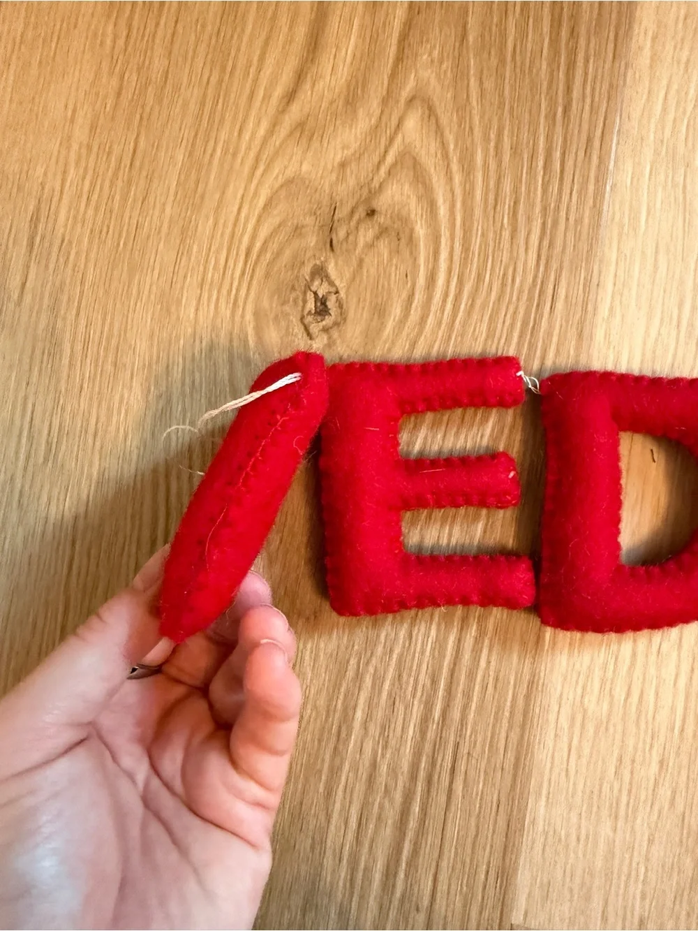 Red White & Blue Felt Garland 3D